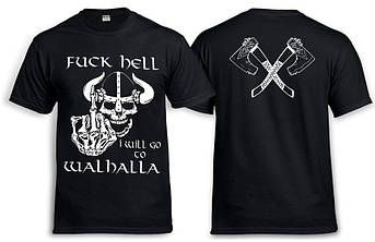 Футболка WALHALLA Fuck Hell вікінг, фото 1