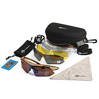 Защитные очки тактические с поляризацией RockBros 5 комплектов линз Койот KS, код: 8447036