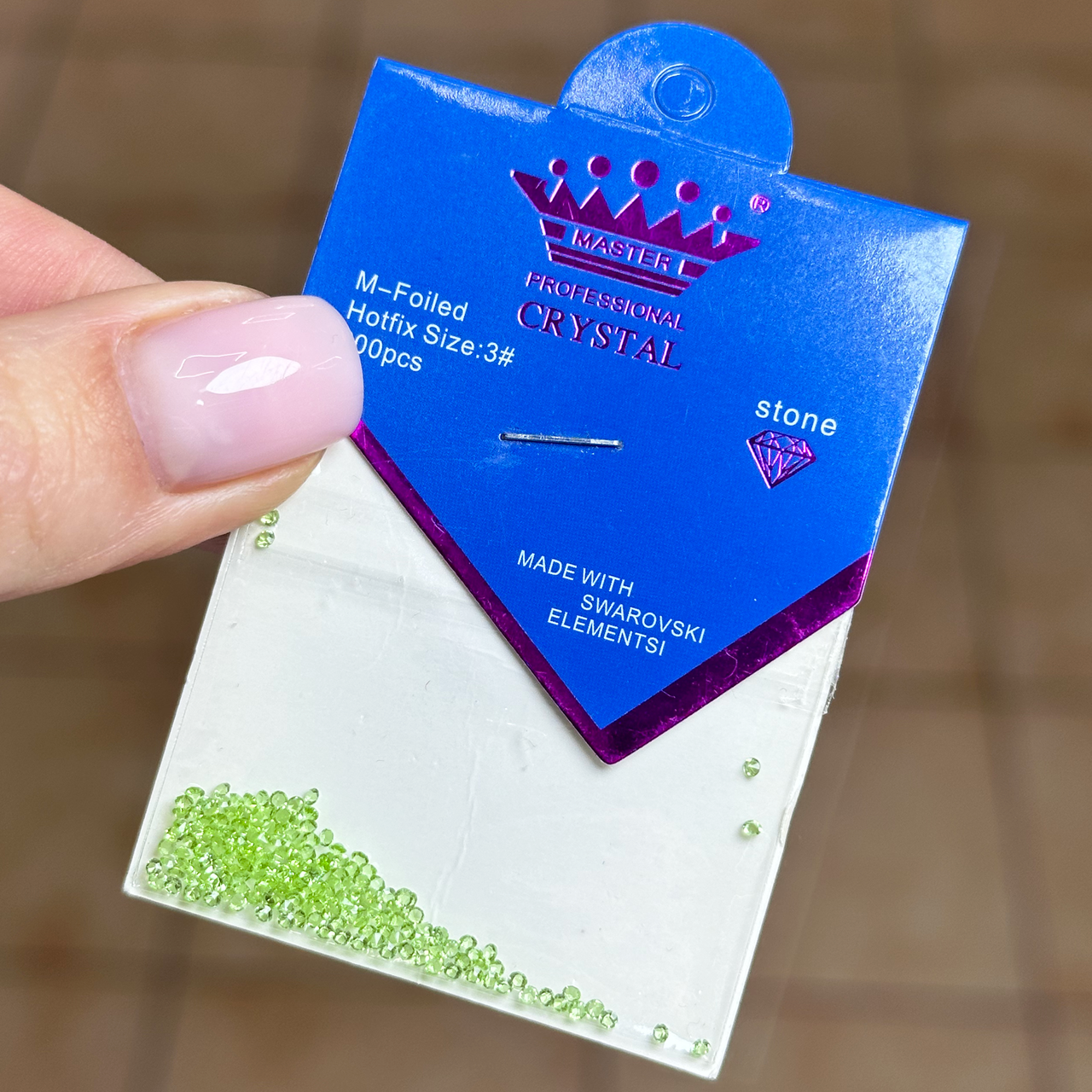 Камені піксі Master Professional CRYSTAL №10, 130 шт салатові