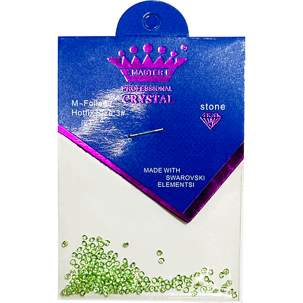 Камені піксі Master Professional CRYSTAL №10, 130 шт салатові, фото 2