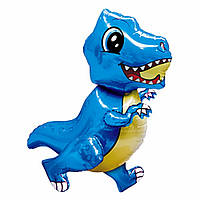 Фольгированный шар стоячая фигура Динозавр синий 77х51см Китай