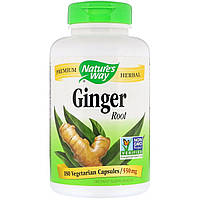 Корень Имбиря, Ginger Root, Nature's Way,, 550 мг, 180 капсул KS, код: 5538578