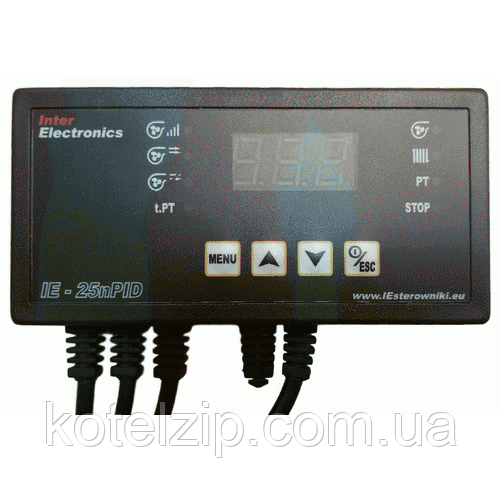Автоматика для твердопаливного котла Inter Electronics IE-25nPID (на 1 насос і 1 турбіну)