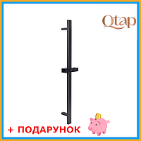 Душова стійка з тримачем універсальна Qtap Lepit 705 мм прямокутна QTLEP82103NB Black Matt