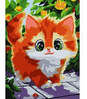 Картина по номерам SANTI "Рыжий котенок" 30*40 см