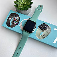 Смарт часы Фитнес браслет Smart Watch N76 беспроводная зарядка пульсометр тонометр зеленые + Подарок
