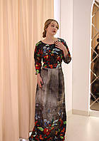 Сукня жіноча, довга, квітковий принт від українського бренду Sweet Woman