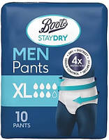 Підгузки-трусики для дорослих Boots Staydry Men Pants Extra Large 7 крапель 100-160 см (10 шт)
