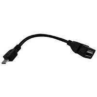 OTG-cable USB мама-КАБЕЛЬ / MicroUSB папа черный