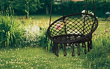 Садова гойдалка гніздо підвісне крісло 60см 2 кольори, фото 3