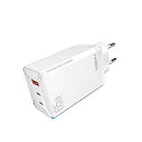 Мережевий зарядний пристрій Yoki Led Series YK-65 GaN Ultra PD 65W, White, фото 4