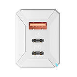 Мережевий зарядний пристрій Yoki Led Series YK-65 GaN Ultra PD 65W, White, фото 5