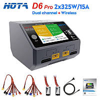 Original HOTA D6 Pro AC 200w DC 2x325w /15a Channel Smart Battery Charger Discharger Lipo Charger Drone