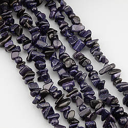 Авантюрин синій сколи крихта з каменю 6-12 мм +-80 см 1 шт.