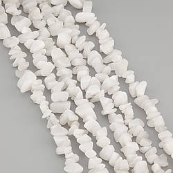 Агат білий сколи крихта з каменю 5-10 мм +-80 см 1 шт.