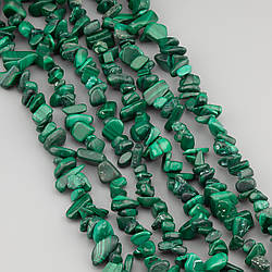 Малахіт сколи крихта з каменю 5-10 мм +-80 см 1 шт.