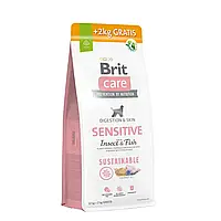 Сухий корм для собак Brit Care Dog Sustainable Sensitive 12+2 кг риба та комахи