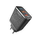 Мережевий зарядний пристрій Yoki Led Series YK-33PD+QC 33W, Black, фото 3
