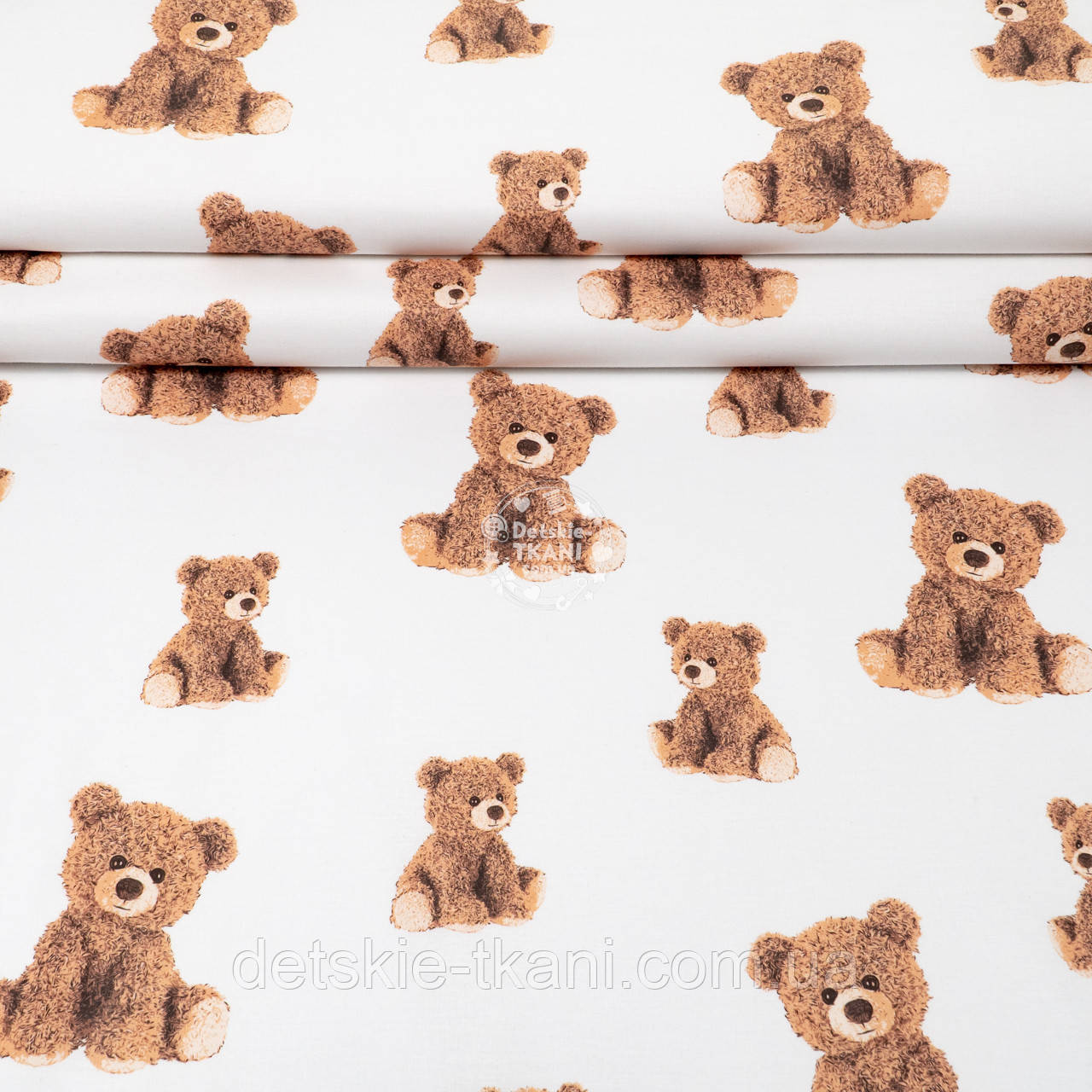 Ранфорс digital з цифровим друком "Руденькі великі ведмедики", №4906, фото 1