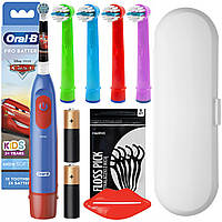 Дитяча електрична зубна щітка ORAL-B Cars тачки + насадки + чохол