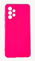 Чехол Silicone Case для телефона Samsung Galaxy A52 / A525 бампер с микрофиброй розовый
