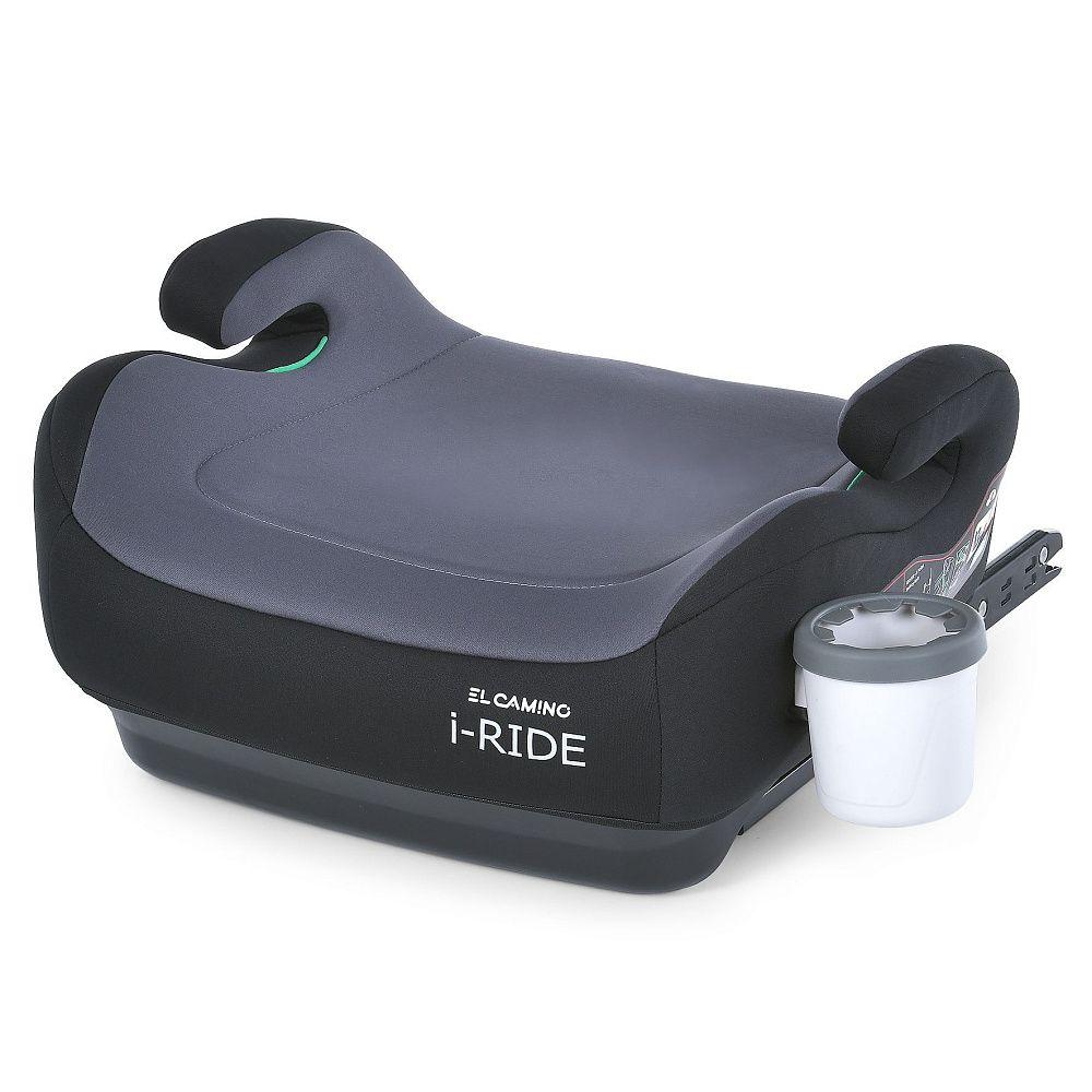 Автокрісло-бустер i-RIDE ME 1147 Stone Black i-SIZE R129 з кріпленням isofix та знімним підсклянником для дітей 22-36 кг, фото 1