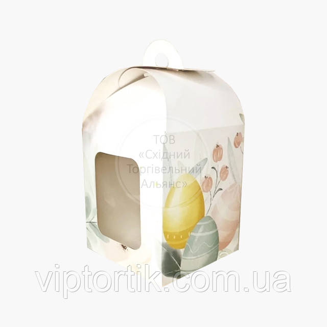 Коробка для кулічу з вікном - Великденді - 120*120*150 мм, фото 1