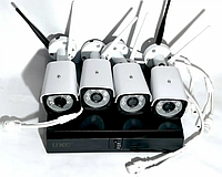 Набор на 4 камеры и регистратор DVR KIT CAD Full HD UKC 8004/6673 WiFi 5G Комплект беспроводного видеонаблюден