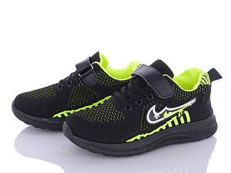 STTOPA Розмір 32-19,5 см. Кросівки дитячі для хлопчика чорні салатові