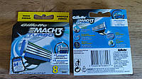 Картиджи касети лізвію Gillette Mach 3 Turbo 8 Джилет Мак 3 Турбо 8 шт