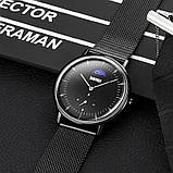 Модні чоловічі кварцові наручні годинники SKMEI 9245BK, Сталеві чоловічі кварцові годинники TX-93, фото 5