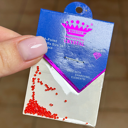 Камені піксі Master Professional CRYSTAL №11, 130 шт червоні, фото 1