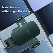 Гравітаційний тримач для телефона в машину Baseus Metal Age 2 Gravity Air Outlet Car Mount (зелений), фото 7