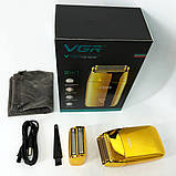 Електрична бритва для догляду за бородою VGR V-399 GOLD, Бритва для TW-492 гладкого гоління, фото 5