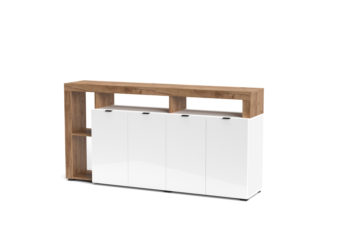 Місткий широкий комод для речей із полицями, довжина тумба у вітальню кабінет Nexon NX5 ММ, фото 1