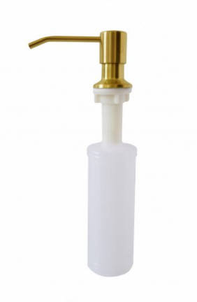 Дозатор диспенсер для рідкого мила та миючих засобів врізний 300 мл, Золотий, фото 1