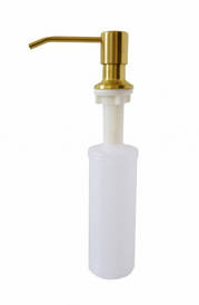 Дозатор диспенсер для рідкого мила та миючих засобів врізний 300 мл, Золотий