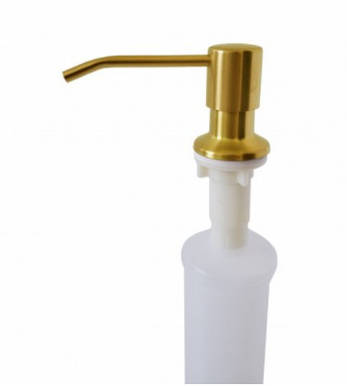 Дозатор диспенсер для рідкого мила та миючих засобів врізний 300 мл, Золотий, фото 2