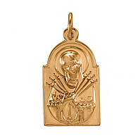 Золотая иконка, ладанка, религиозный кулон