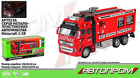 Машина метал.арт.AP7513A АВТОПРОМ, 1:38, пожежна охорона, батар., світло, звук, в коробці 25, 5*12*9см TZP102