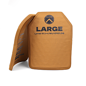 Керамічні бронеплити AEGIS Large 10,2"х13,4" (26×34 см) Ultra-Multi-Curved SAPI-cut NIJ III+ (>ДСТУ 3)