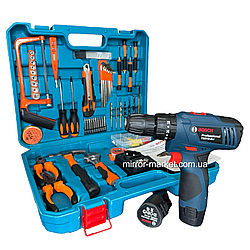 Акумуляторний шуруповерт Bosch PBA EasyDrill 1200 із набором інструментів. АКБ шуруповерт Бош (12V/ 2Ah)