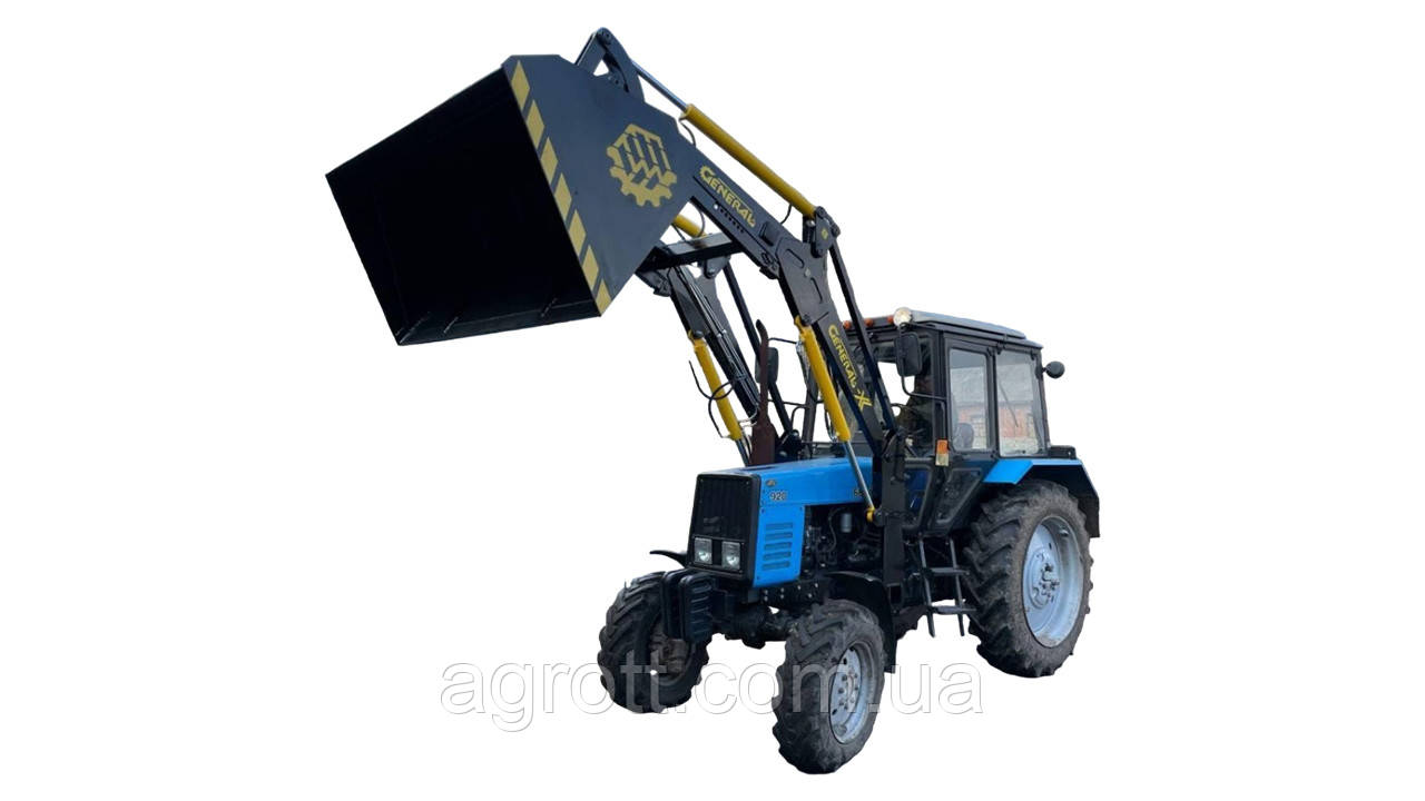 Швидкознімний фронтальний навантажувач КУН GENERAL X на трактор МТЗ-920
