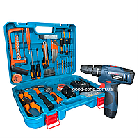 Аккумуляторный шуруповерт Bosch PBA EasyDrill 1200 (12V, 2Ah) с набором инструментов. АКБ шуруповёрт Бош