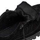 Тактичні кросівки весна літо, військове взуття, шкіряні літні кросівки альфа чорні, фото 7