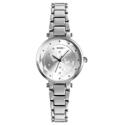 Годинник жіночий наручний Skmei 1411 Зіркове сяйво (Сріблястий)