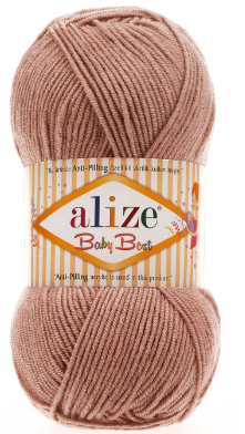 Акрилова пряжа з бамбуком BABY BEST ALIZE Беби Бест Ализе № 354 - троянда
