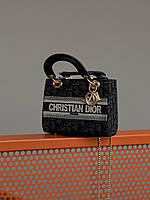 Женская сумка Christian Dior D-Lite Black Textile
