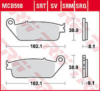 TRW LUCAS ZF ГАЛЬМІВНІ КОЛОДКИ KH196 SINTER ROAD/TRACK HONDA CBR 250R '88-'94/'11-'14, CB 600 HORNET '98-'15,