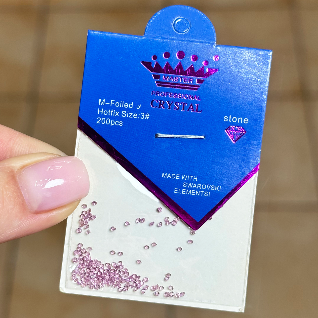 Камені піксі Master Professional CRYSTAL №09, 130 шт бузкові